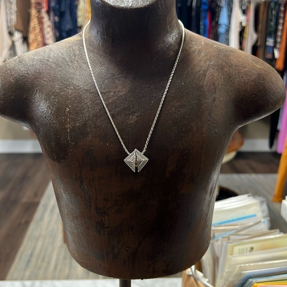 Brighton Heart in Box Silver Gold Plated Necklace Adjustable